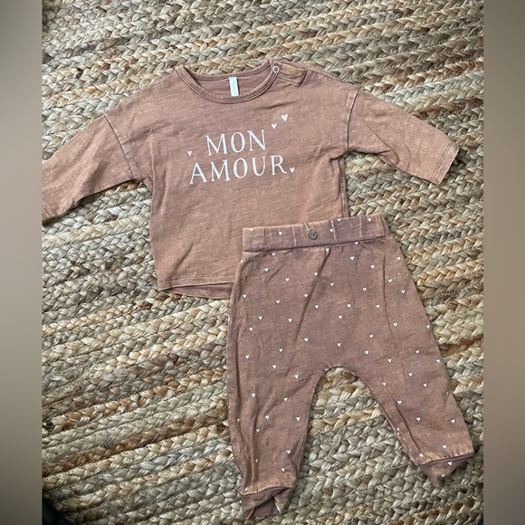 Rylee + Cru Long Sleeve Tee + Pant Set - Posy main image 0